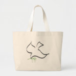 Dove and Olive Branch Image Large Tote Bag<br><div class="desc">Dove and Olive Branch Image</div>