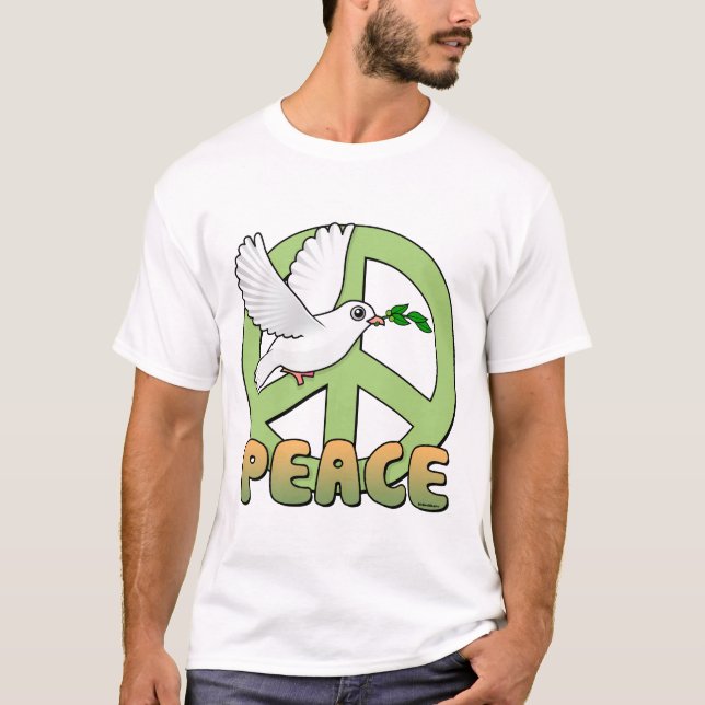 Dove and Peace Symbol T-Shirt (Front)