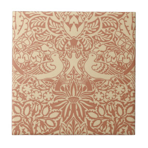 Dove and Rose Ceramic Tile