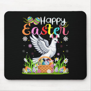 Dove Bird Happy Easter Egg Hunt Bunny Ear Dove Eas Mouse Pad