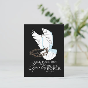 Dove Bird I Will Pour Out My Spirit On All People Postcard