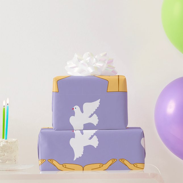 Dove Bird World Peace White Wrapping Paper (Creator Uploaded)