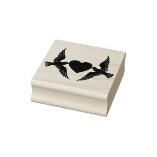 Dove Birds Rubber Stamp