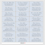 Dove Blue Elegant Script 24 Wedding Guest Address<br><div class="desc">24 wedding guest address labels for sending out your invitations with dark grey elegant text against dove blue. Add the names in a beautiful,  classic script and the address in an elegant timeless font.</div>