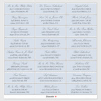 Dove Blue Elegant Script 24 Wedding Guest Address