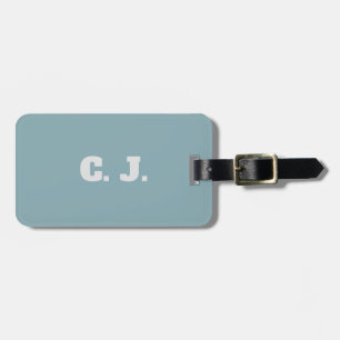 Dove Blue Personalised Luggage Tag