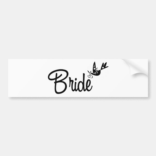 Dove & Bride Bumper Sticker (Front)