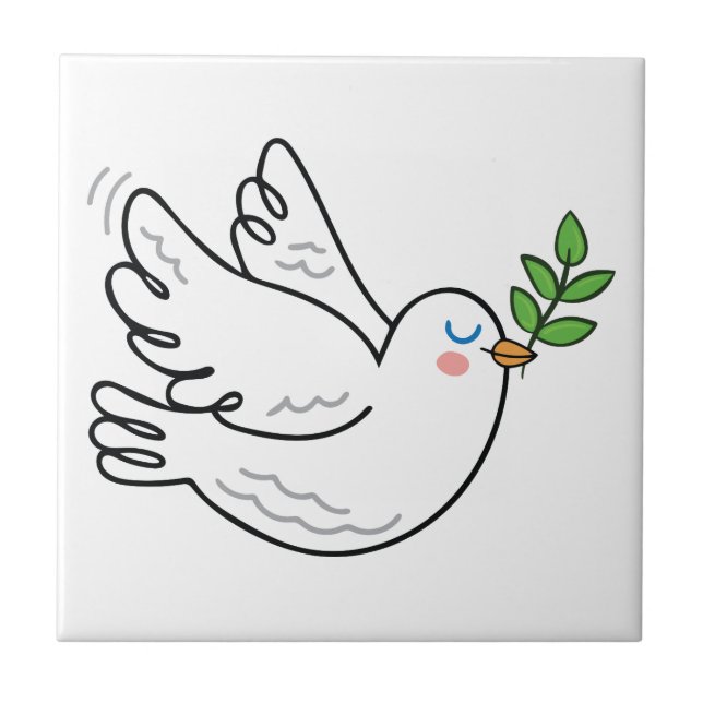 Dove Ceramic Tile (Front)