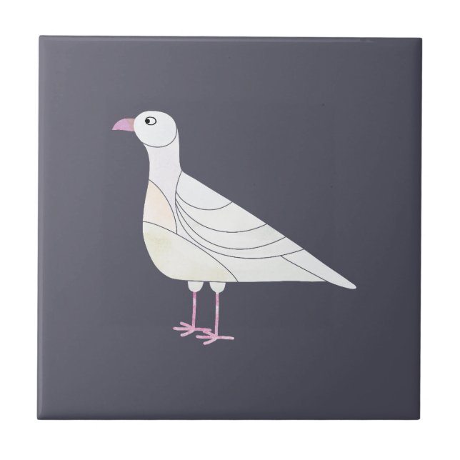 Dove Ceramic Tile (Front)