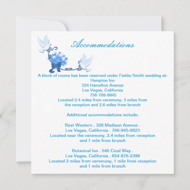 Dove Custom Enclosure Cards (Front)