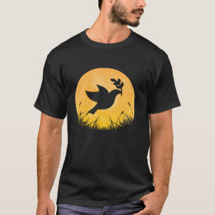 Dove Easy Halloween Outfit Pigeon Bird Moon Costum T-Shirt
