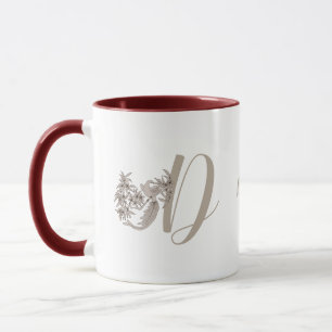 Dove Elegant Monogram Initial D Your Name Mug