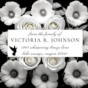 Dove Family Funeral Return Address Self-inking Stamp