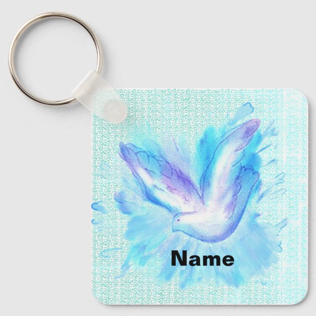 Dove Flying Key Ring (Front)
