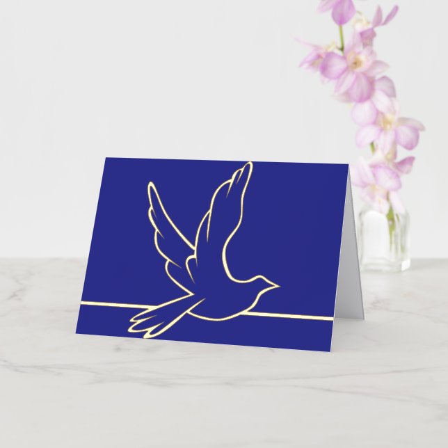 Dove Gold Foil Folded Card (Orchid)