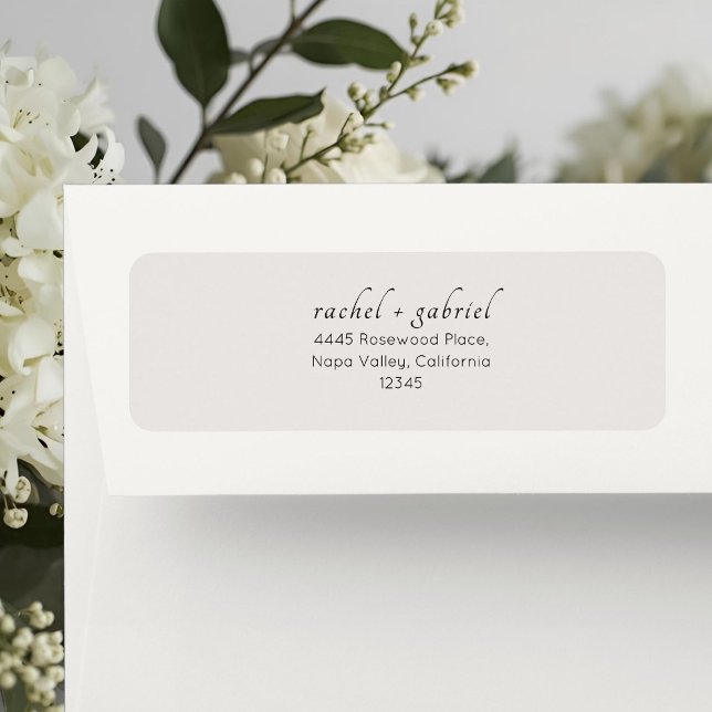 Dove Grey | Chic Simple Clean Wedding Return Address Label (Creator Uploaded)