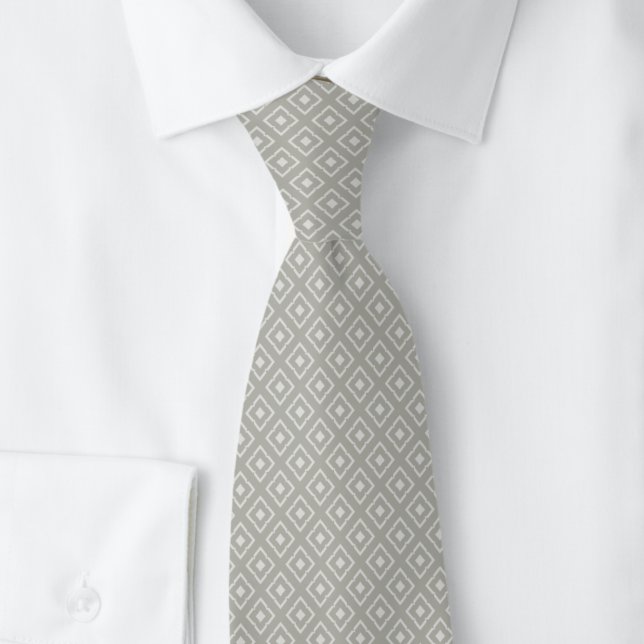 Dove Grey Notched Diamond Tie (Creator Uploaded)