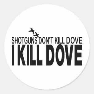 DOVE HUNTING CLASSIC ROUND STICKER