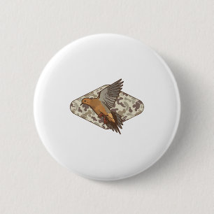 Dove Hunting Old Camo Hunter Camouflage Men Dad Gr 6 Cm Round Badge