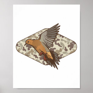 Dove Hunting Old Camo Hunter Camouflage Men Dad Gr Poster