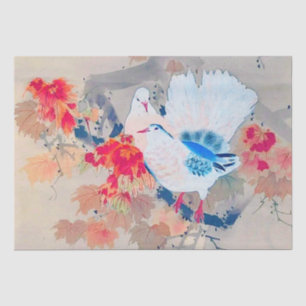 Dove in Autumn Leaves, Watanabe Seitei Tissue Paper
