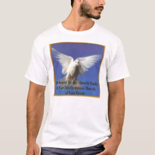 dove in flight, I am loved by my church family ... T-Shirt