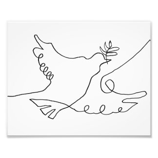 Dove Line Drawing Print
