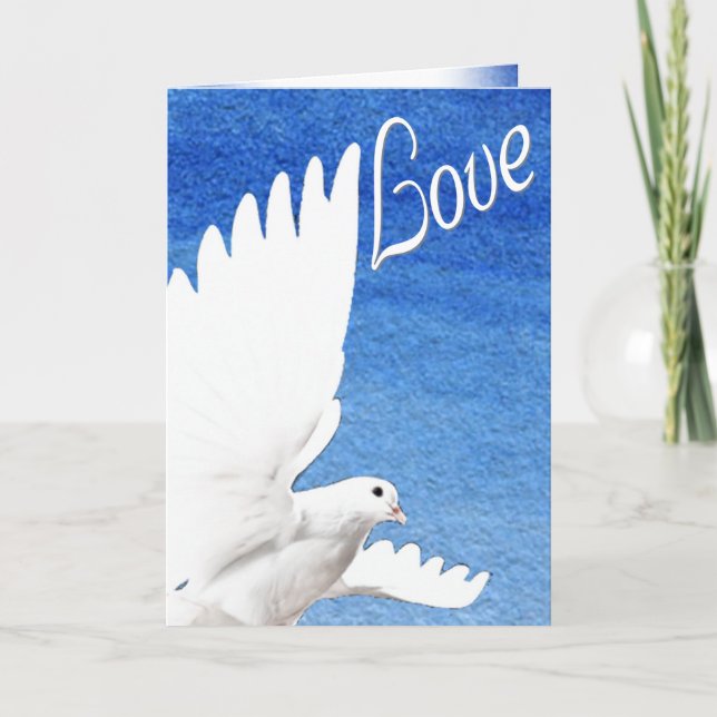 Dove Love Watercolor Thank You Card (Front)