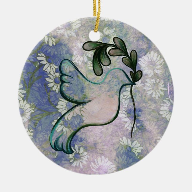 Dove of Hope and Peace                             Ceramic Ornament (Front)