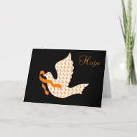 Dove of Hope Orange Ribbon - Leukaemia