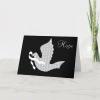Dove of Hope White Ribbon - Lung Cancer