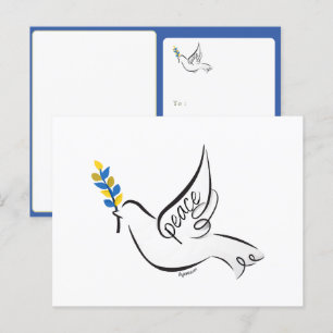 Dove of Peace announcement and save the date Postcard