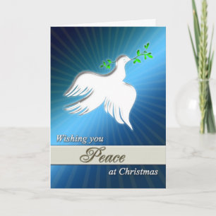Dove of peace at Christmas Holiday Card