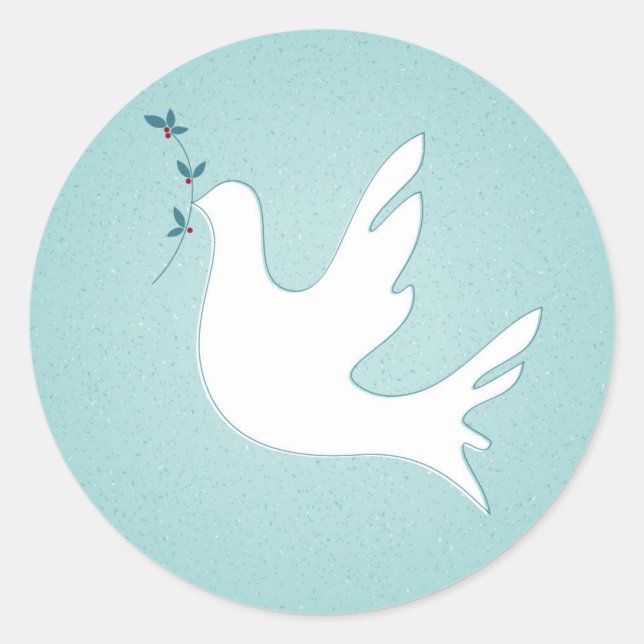Dove of Peace Classic Round Sticker (Front)