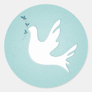 Dove of Peace Classic Round Sticker