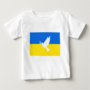 Dove of Peace - Flag of Ukraine - Freedom - Peace  Baby T-Shirt