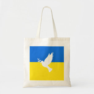 Dove of Peace - Flag of Ukraine - Freedom - Peace  Tote Bag