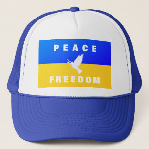Dove of Peace - Flag of Ukraine - Peace - Freedom  Trucker Hat