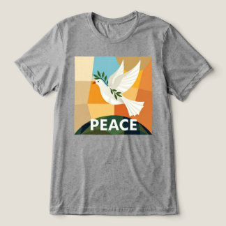 DOVE OF PEACE GEOMETRIC T-SHIRT Tri-Blend SHIRT