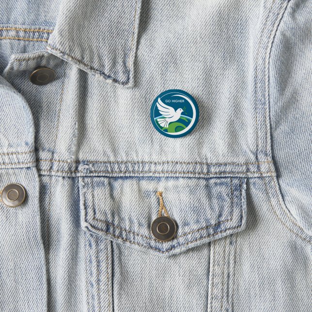 DOVE OF PEACE GO HIGHER BUTTON (In Situ)