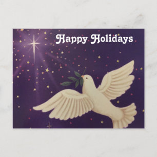 Dove of Peace Happy Holidays - Postcard