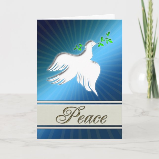 Dove of peace holiday card (Front)