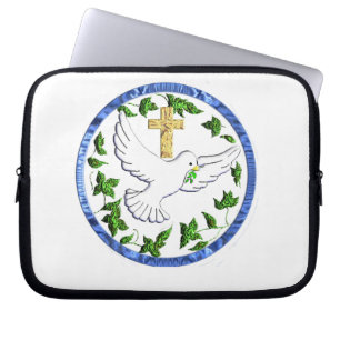 Dove of peace merchandise laptop sleeve