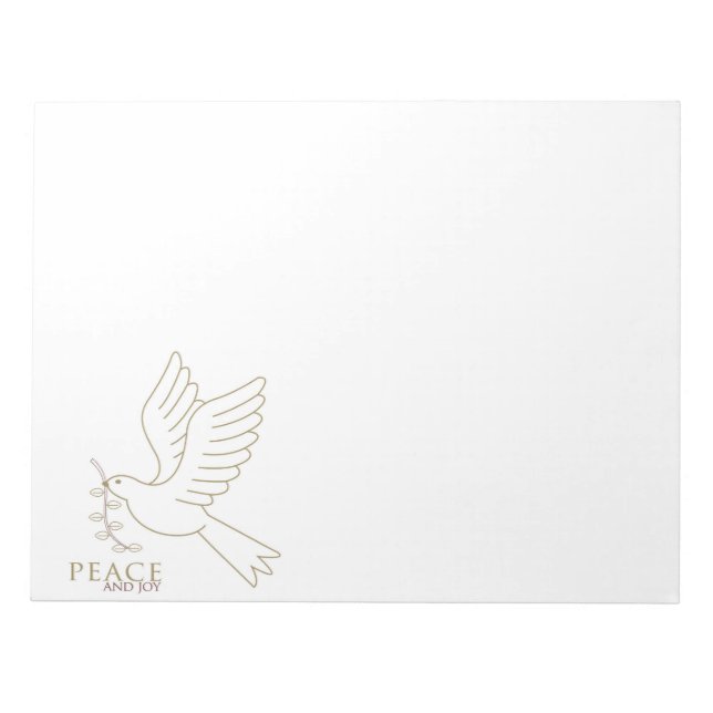 Dove of peace notepad (Front)