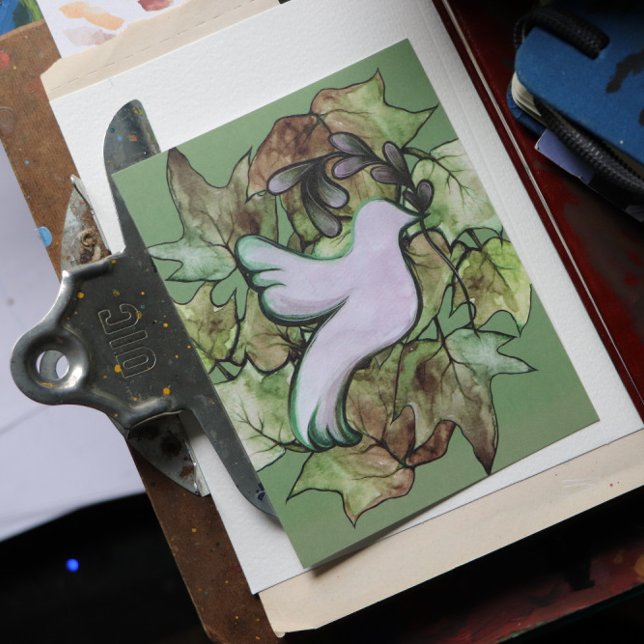 Dove of Peace on Earth and Hope for Worlds Peace   Holiday Postcard (Creator Uploaded)