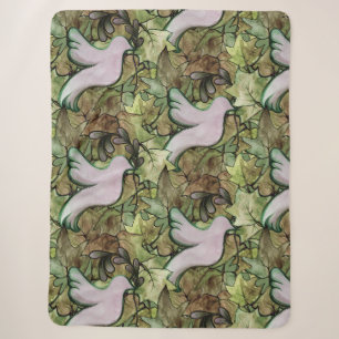 Dove of Peace on Earth and Hope for Worlds Peace Sherpa Blanket
