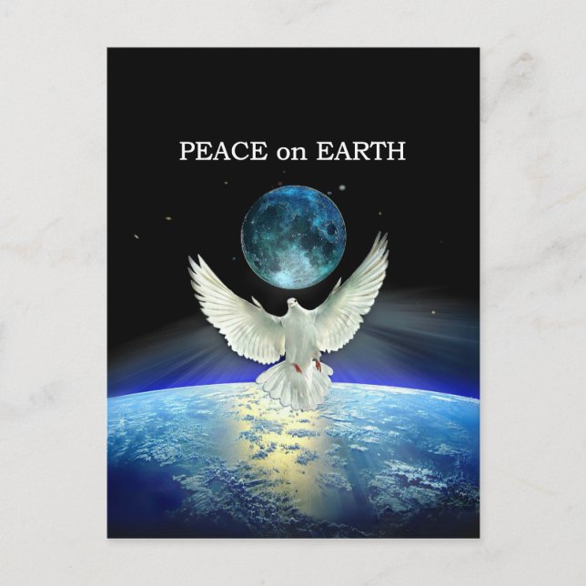 Dove of Peace over Planet Earth Postcard (Front)