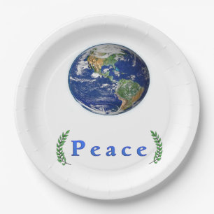 Dove of peace paper plate