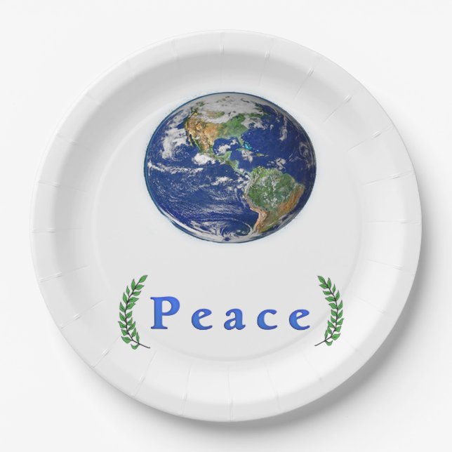 Dove of peace paper plate (Front)