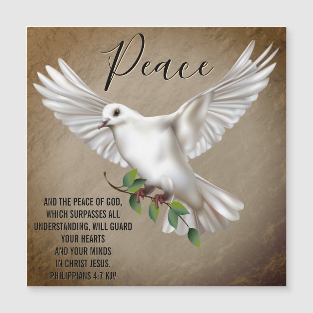 Dove of Peace Personalised Scripture Verse (Front)
